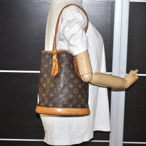 Authentic Louis Vuitton Monogram Bucket PM Shoulder Tote Bag - Picture 2 of 16